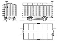 Picture of 30 foot two truck flat car for narrow gauge Toronto, Grey and Bruce Railway of Ontario Canada